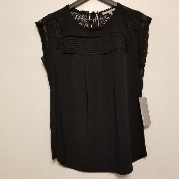 Daniel Rainn Tops - Daniel Rainn sleeveless lace-detailed top - black